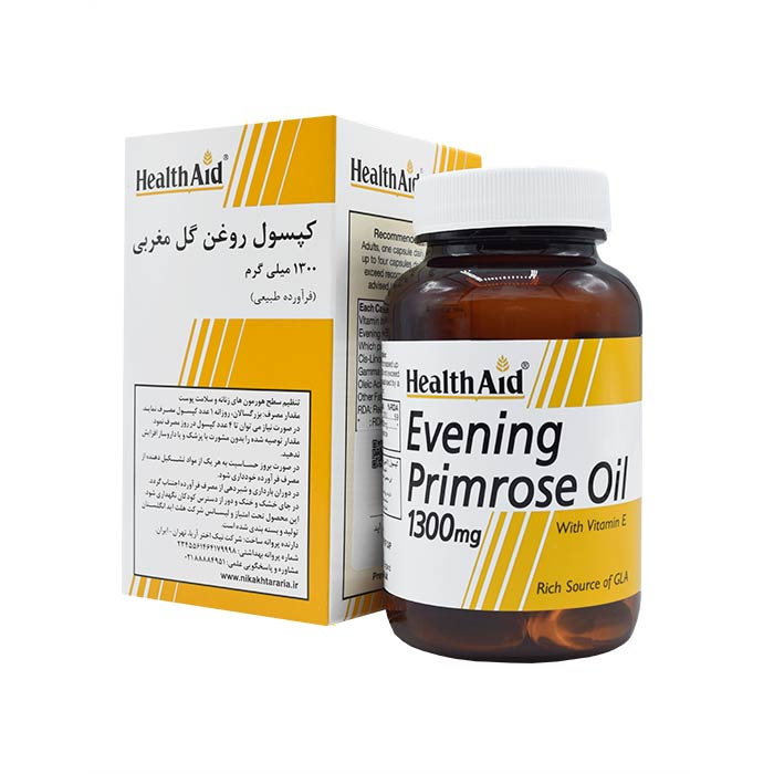 کپسول ژلاتینی روغن گل مغربی هلث اید EVENING PRIMROSE OIL HEALTH AID