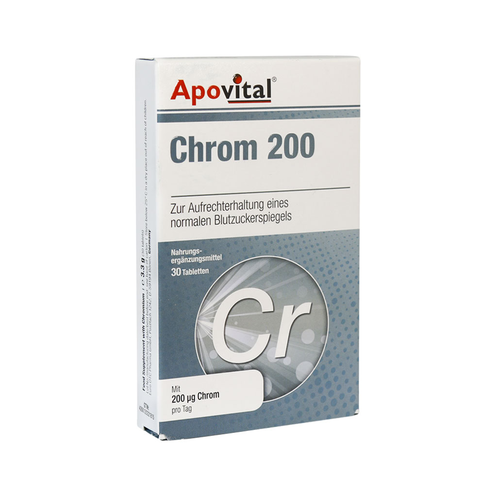 قرص کروم 200 میکروگرم آپوویتال 30 عددی CHROM 200  APOVITAL