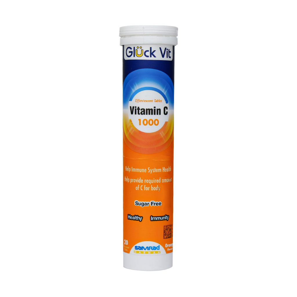 جوشان ویتامین سی 1000 میلی پرتقالی گلوک ویتGLUCK VIT VITAMIN C 1000 MG