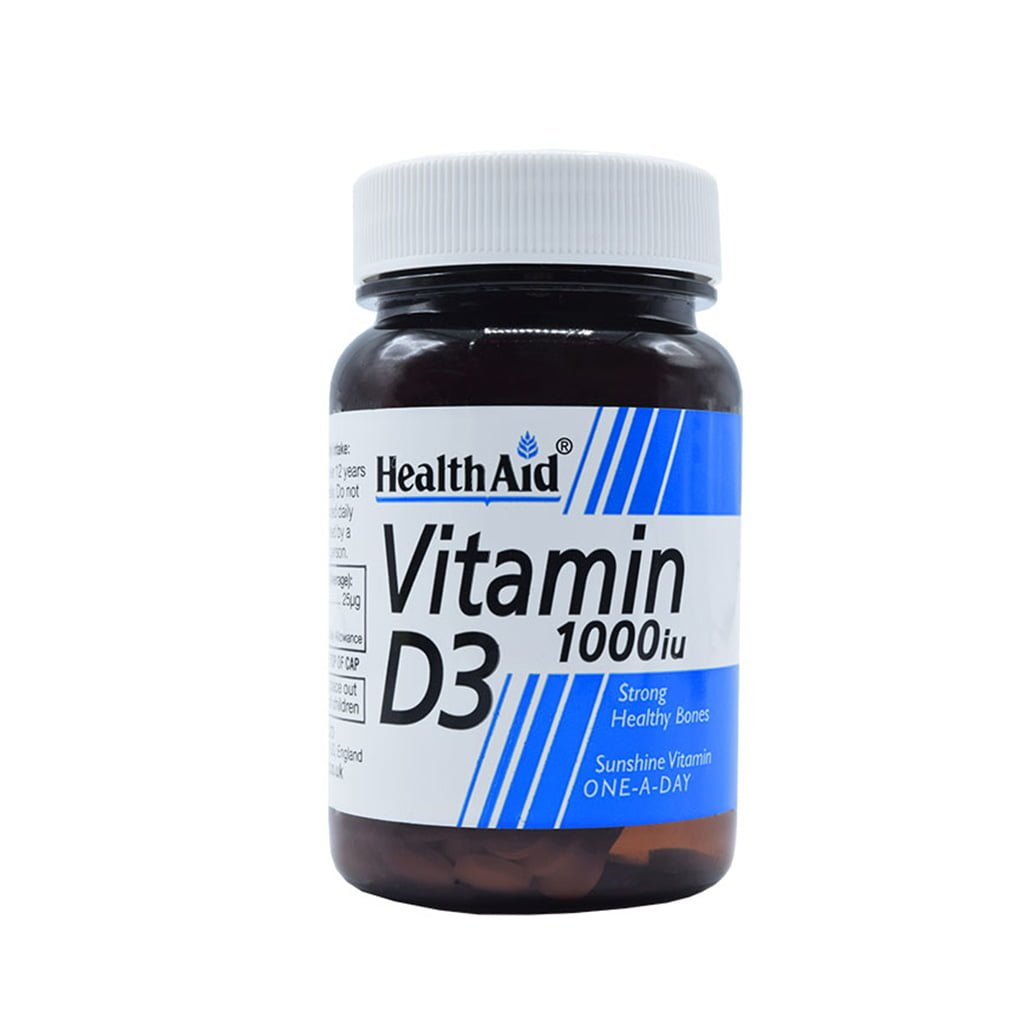 قرص ویتامین D3 1000 واحد هلث اید 30 عددیVITAMIN 1000IU D3