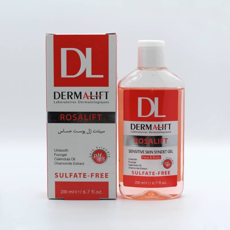 ژل شستشو غیر صابونی پوست های حساس رزالیفت درمالیفت ROSALIFT SENSITIVE SKIN SYNDET GEL DERMALIFT