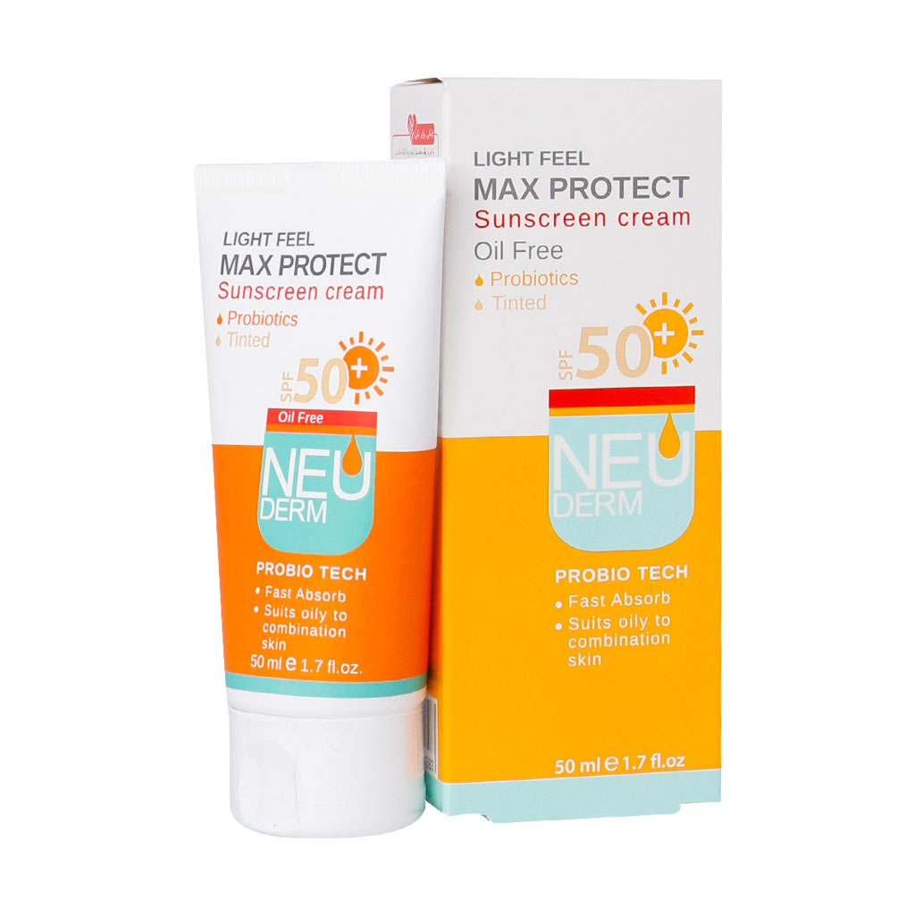 رم ضد آفتاب مکس پروتکت SPF۵۰ نئودرم مناسب پوست چرب LIGHT FEEL MAX PROTECT SUNSCREEN CREAM NEU DERM