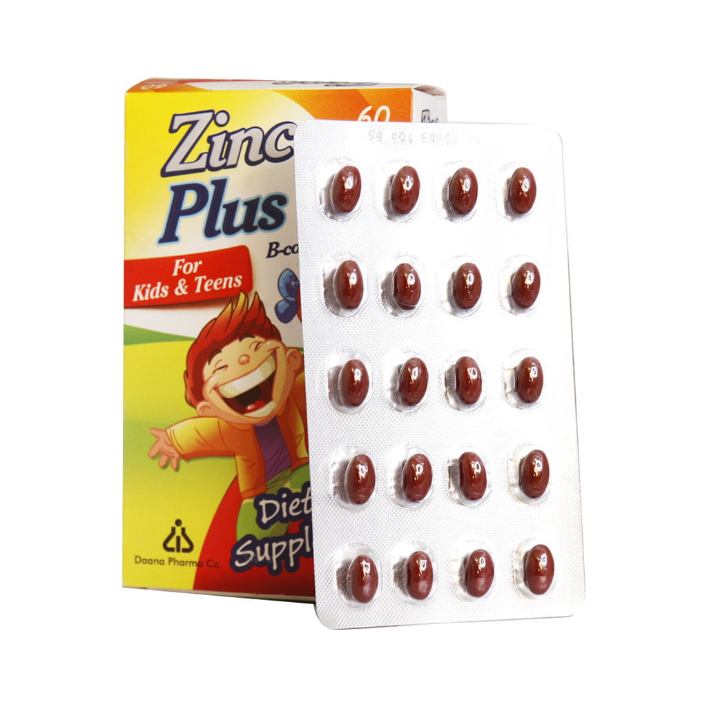 کپسول زینک پلاس ب کمپلکس مناسب کودکان و نوجوانان دانا  ZINC PLUS B-COMPLEX FOR KIDS AND TEENS DAANA