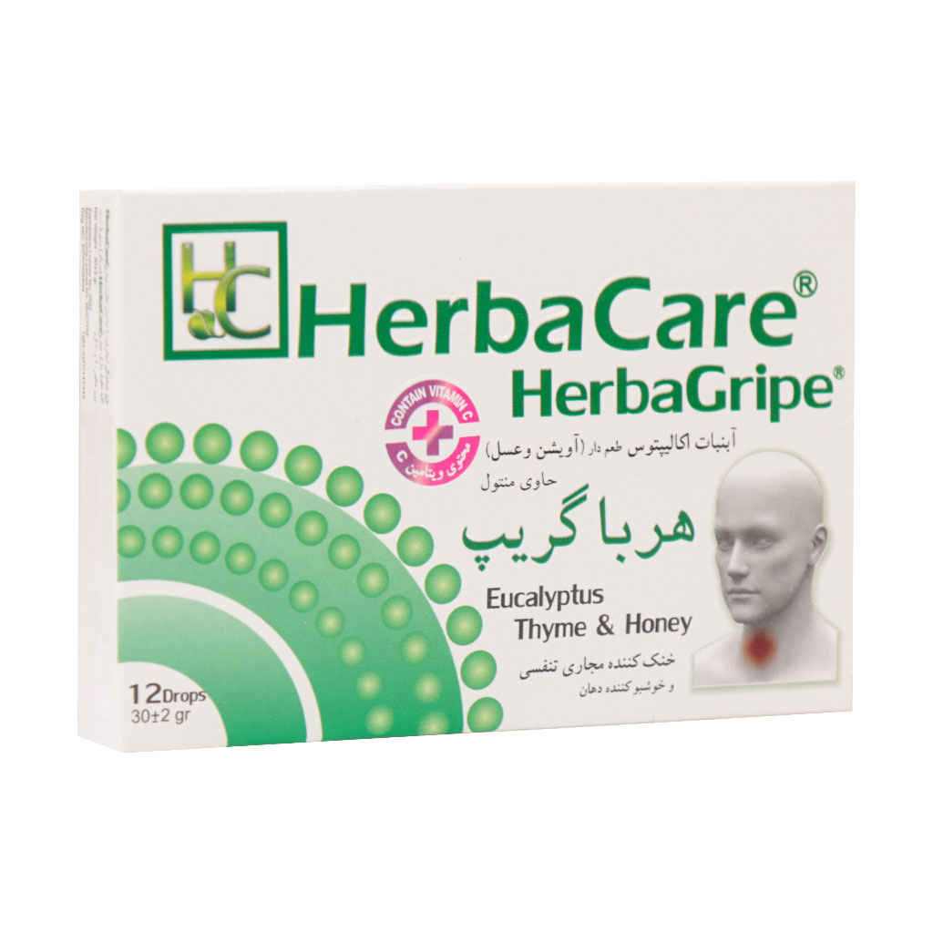 آبنبات هرباگریپ اکالیپتوس طعم دار آویشن و عسل HERBAGRIPE