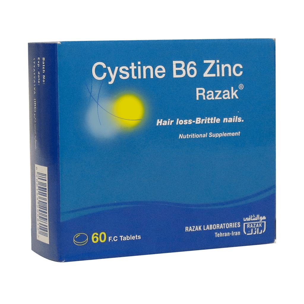 قرص سیستین B6 زینک CYSTINE B6 ZINC RAZAK