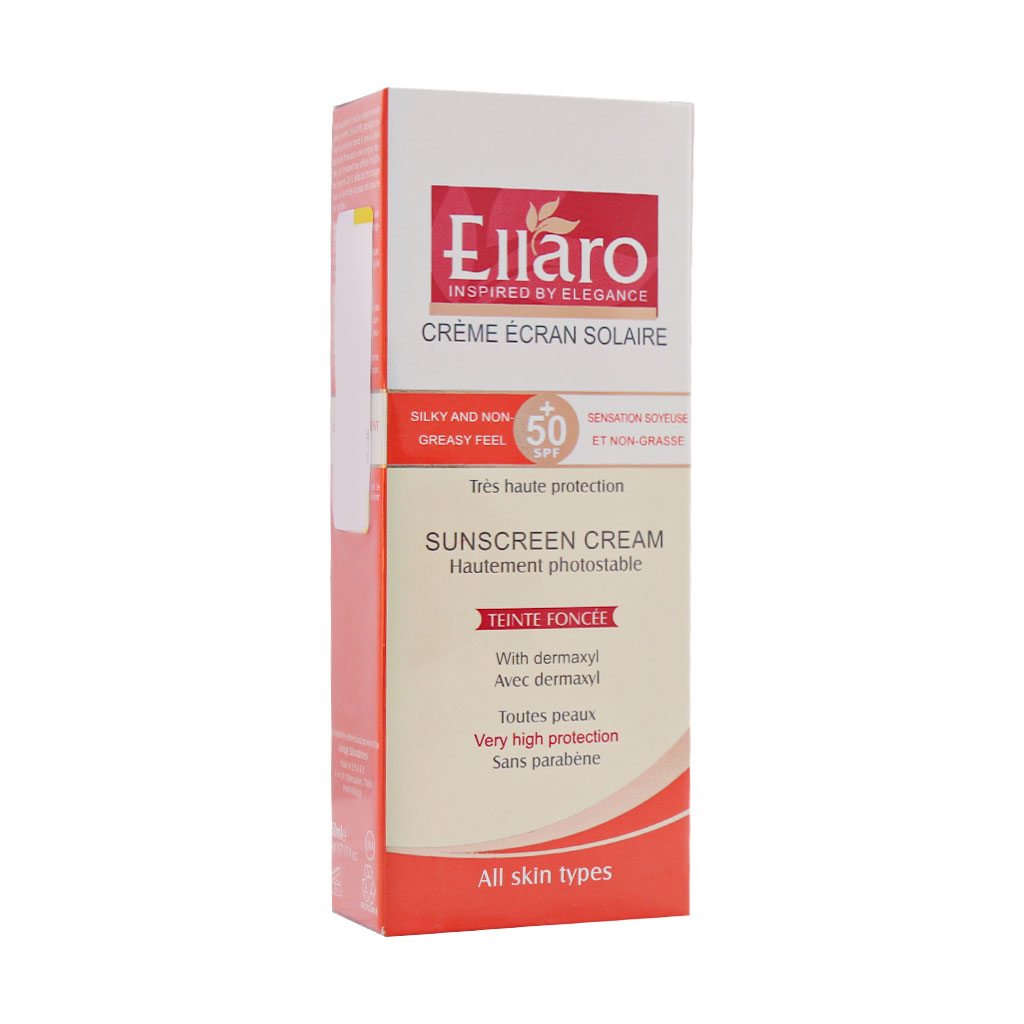 کرم ضد آفتاب SPF50 مناسب انواع پوست الارو ELLARO SUNSCREEN CREAM SPF 50⁺ FOR ALL SKINS