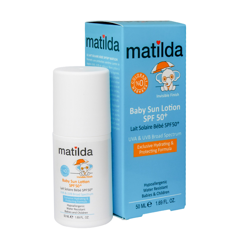 لوسیون رولی ضد آفتاب کودک SPF50 ماتیلدا MATILDA BABY SUN LOTION SPF50