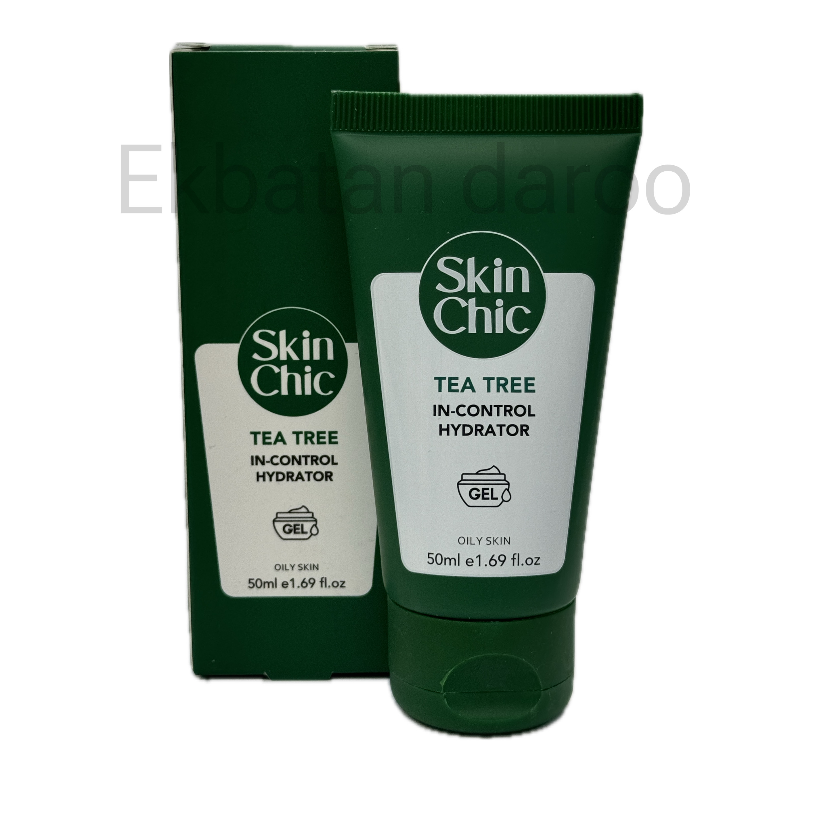 ژل کرم آبرسان مخصوص پوست چرب و آکنه دار حاوی روغن درخت چای  اسکین شیک SKIN CHIC TEA TREE IN CONTROL HYDRATOR