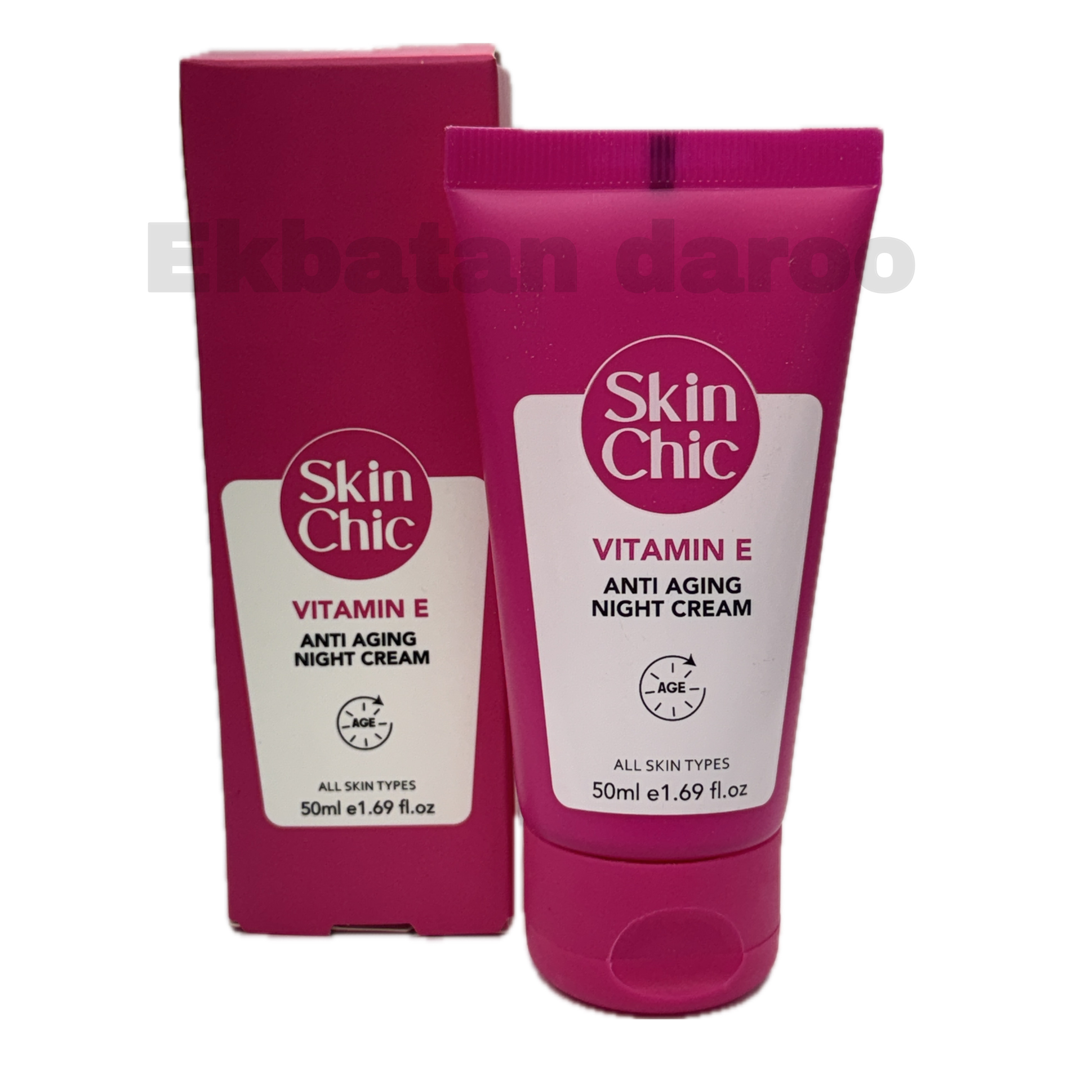 کرم شب ضد چروک حاوی ویتامین E اسکین شیک SKIN CHIC VITAMIN E ANTI AGING NIGHT CREAM