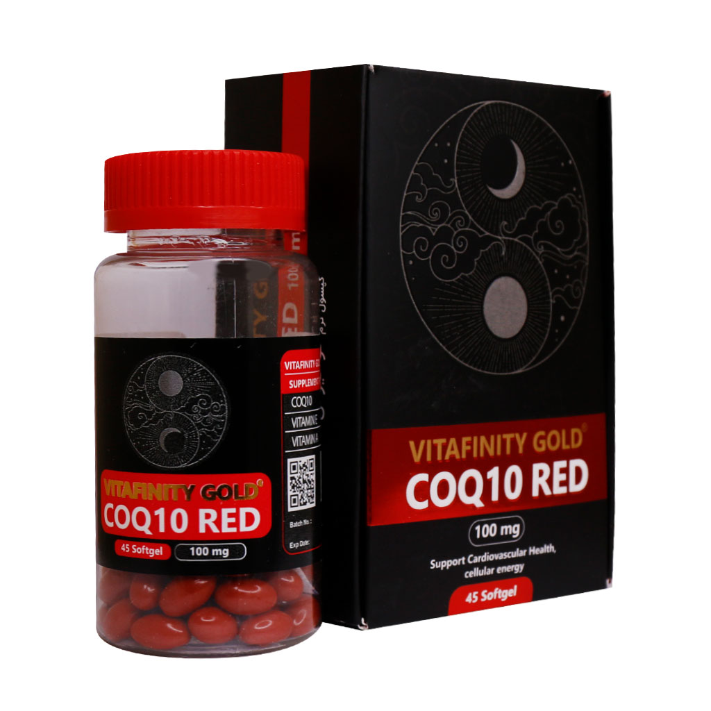 کپسول نرم کوکیوتن قرمز ویتافینیتی گلد شهاب درمان SHAHAB DARMAN COQ۱۰ RED ۴۵ SOFTGEL