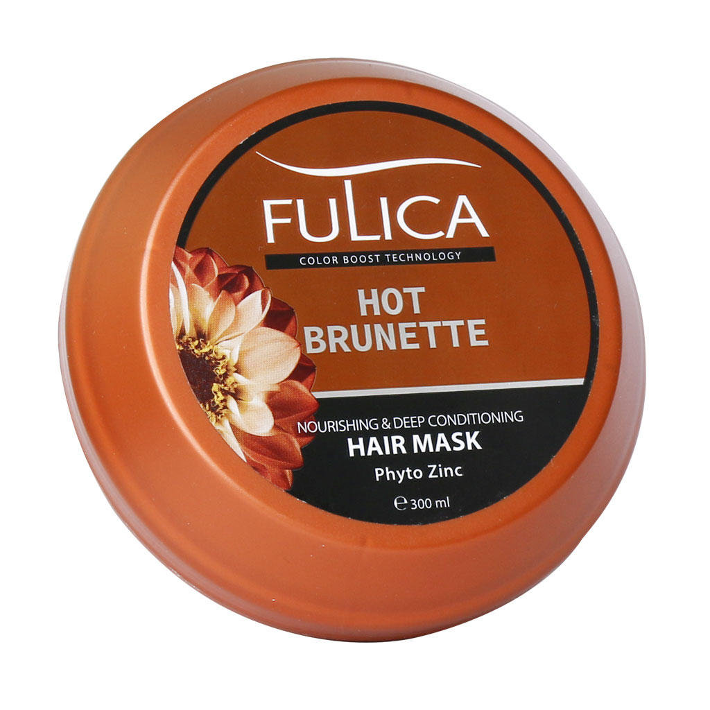 ماسک تقویت کننده و نرم کننده عمیق موهای قهوه ای فولیکا 300 میل Fulica Hair Mask For Hot Brunette