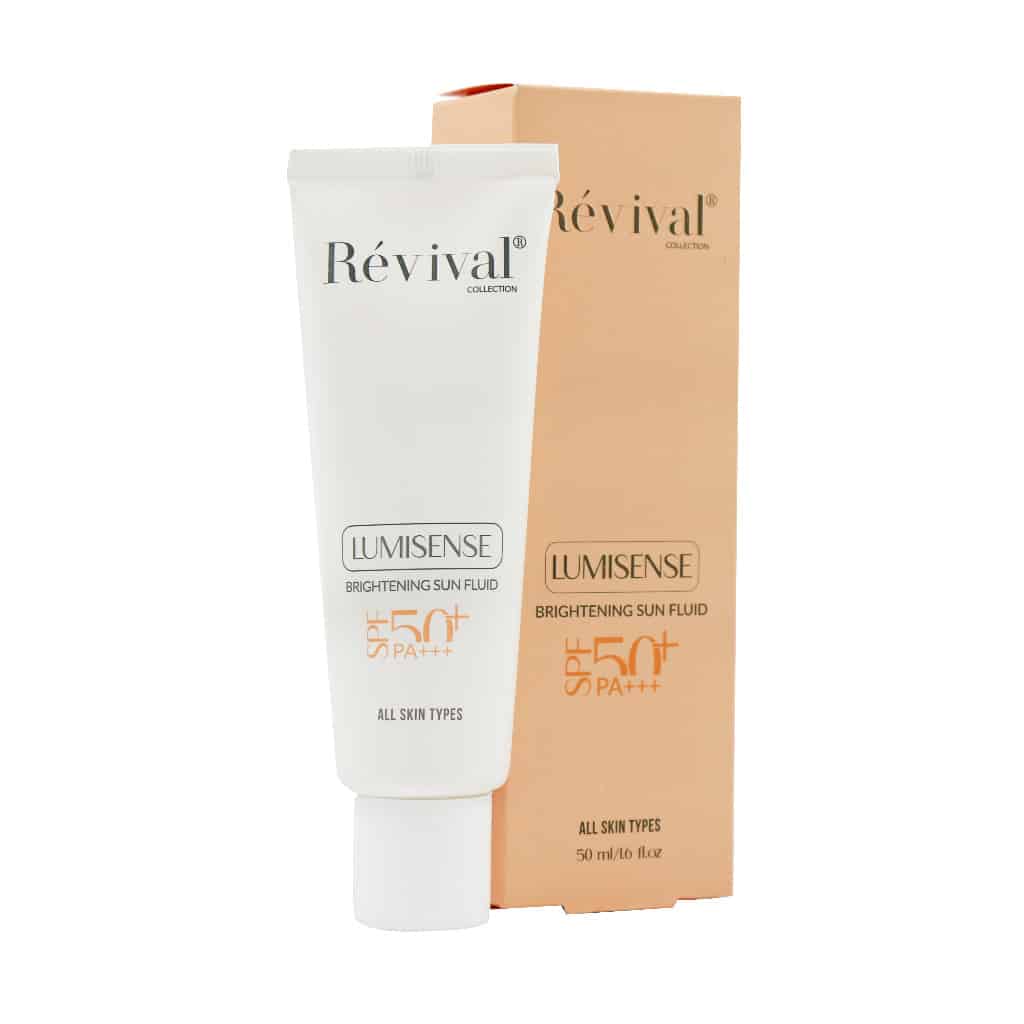 فلوئید ضد آفتاب روشن کننده مناسب انواع پوست مدل لومیسنس  کلکسیون رویوال | Revival SPF50 Brightening Sunfluid