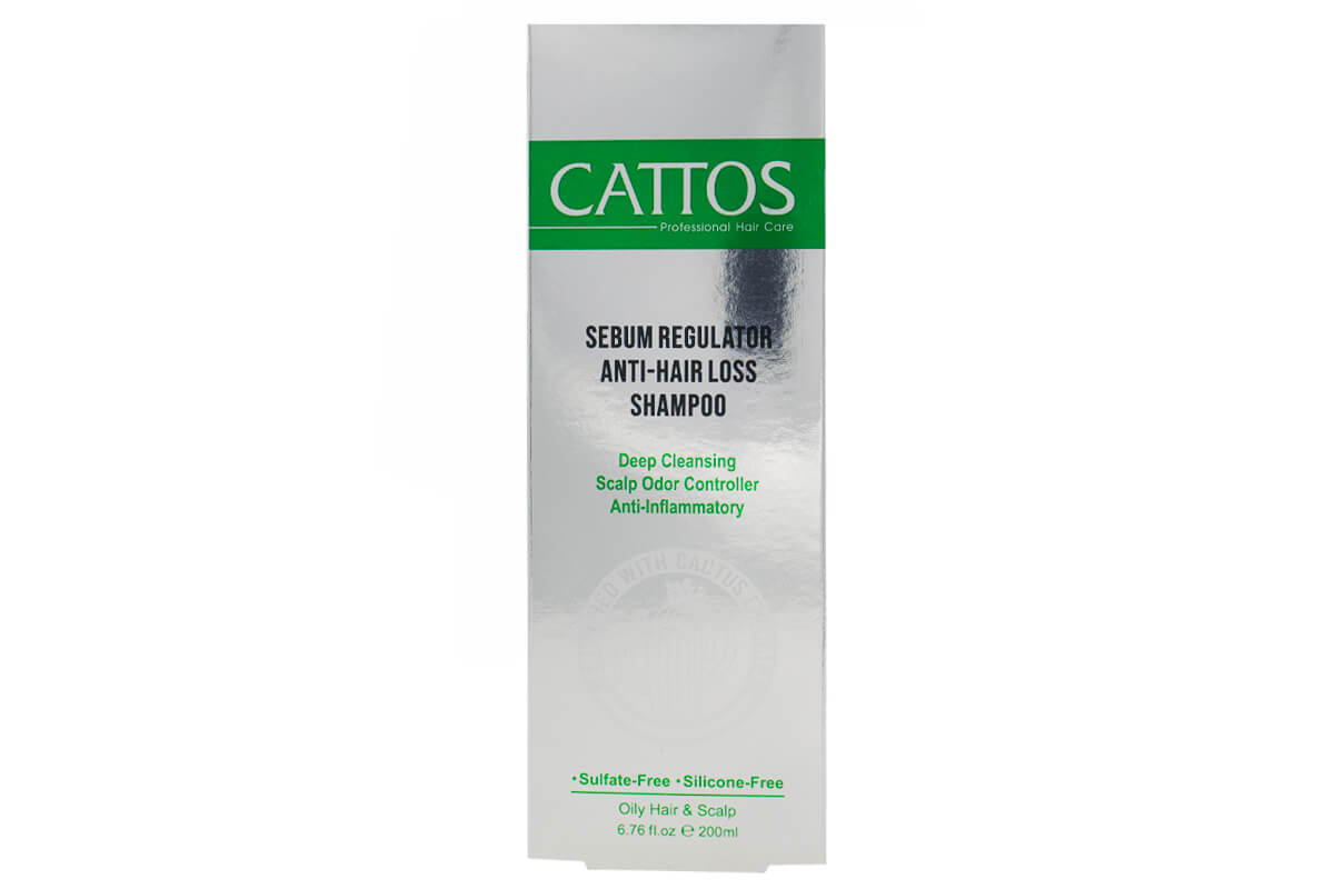 شامپو تقویت کننده مناسب موهای چرب کاتوس | Cattos Sebum Regulator Anti-Hair Loss Shampoo
