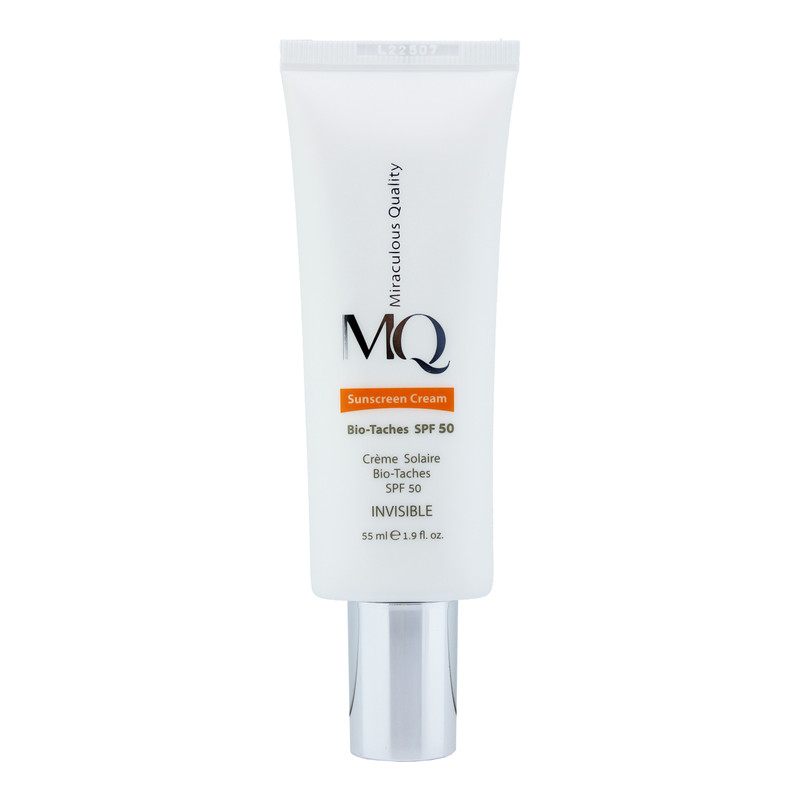 کرم ضد آفتاب و روشن کننده بی رنگ ام کیو | MQ Sunscreen Cream SPF 50 Bio-Taches Invisible