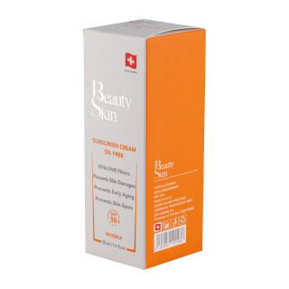 ضد آفتاب بی رنگ فاقد چربی با SPF 50 بیوتی اسکین | Beauty Skin SPF 50 Oil Free Sunscreen Cream