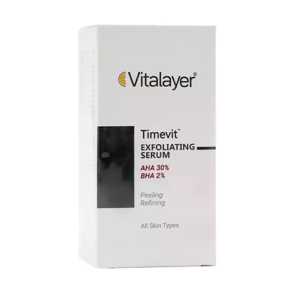 سرم لایه بردار قوی تایم ویت حاوی 30درصد آ اچ آ ویتالیر |  Vitalayer AHA 30 Timevit Exfoliating Serum